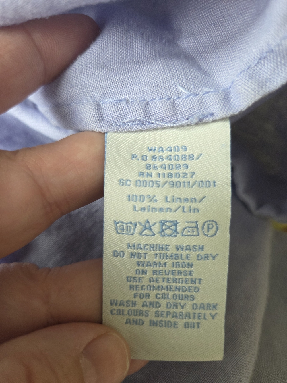 Boden Linen RuffledButton-Down Blouse - Picture 6 of 9